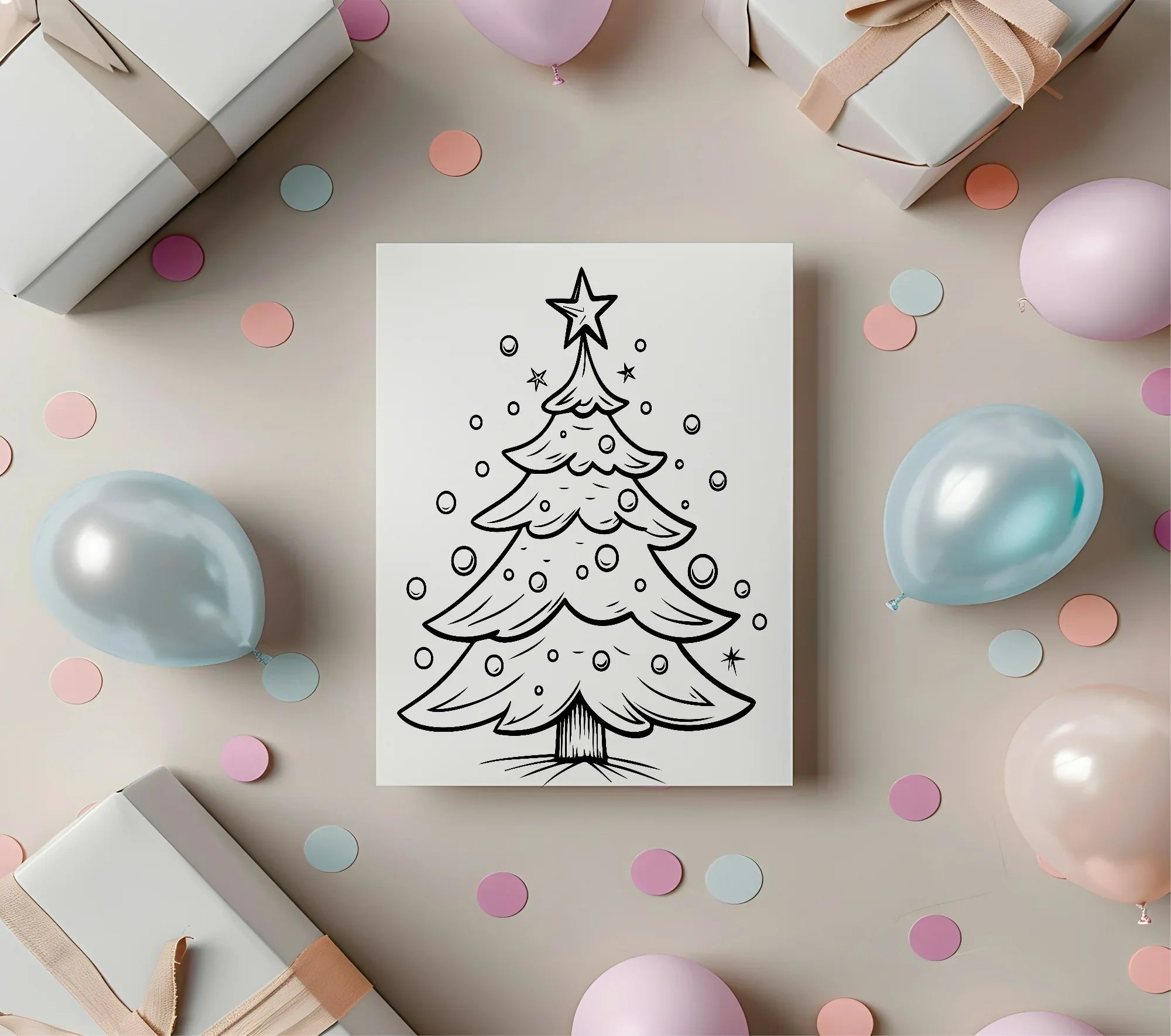 Christmas Tree Letter to Santa Kit inc Personalised Forever Print - Larosier Prints