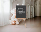 Minimalist Noir Graduation Party Sign - Larosier Prints