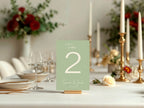 Willow Pack of Personalised Table Number Wedding Party Signs | A5 - Larosier Prints