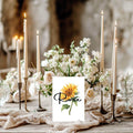 Sunflower Pack of Table Names Wedding Party Signs - Larosier Prints