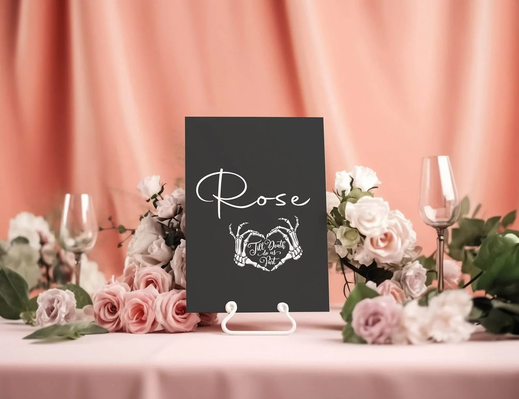 Gothic Pack of Table Names Wedding Party Signs - Larosier Prints