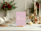 Dusky Pink Pack of Table Names Wedding Party Signs | A5 - Larosier Prints