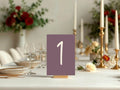 Heather Pack of Table Number Wedding Party Signs | A5 - Larosier Prints