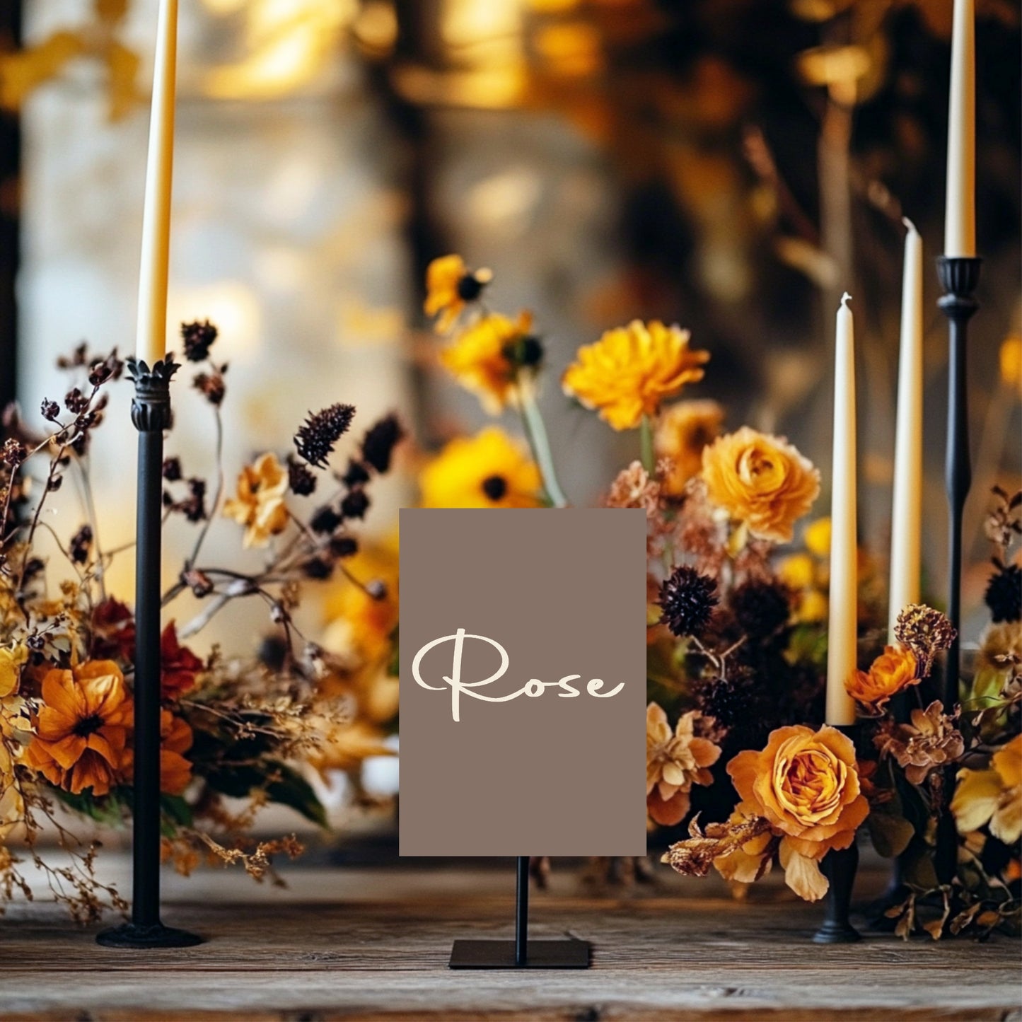 Earth Pack of Table Names Wedding Party Signs | A5