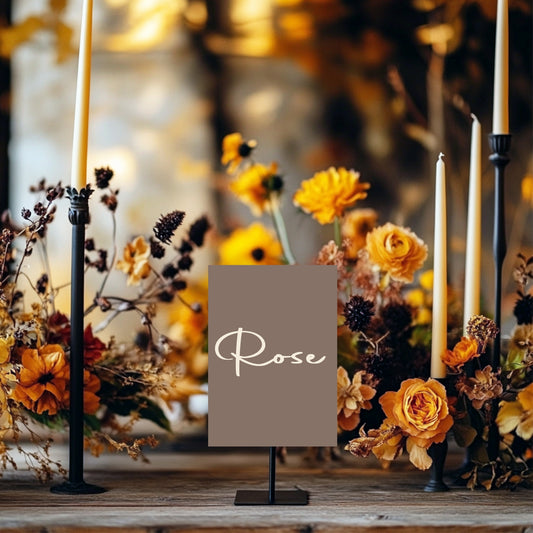 Earth Pack of Table Names Wedding Party Signs | A5