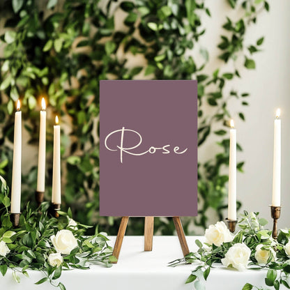 Heather Pack of Table Names Wedding Party Signs | A5