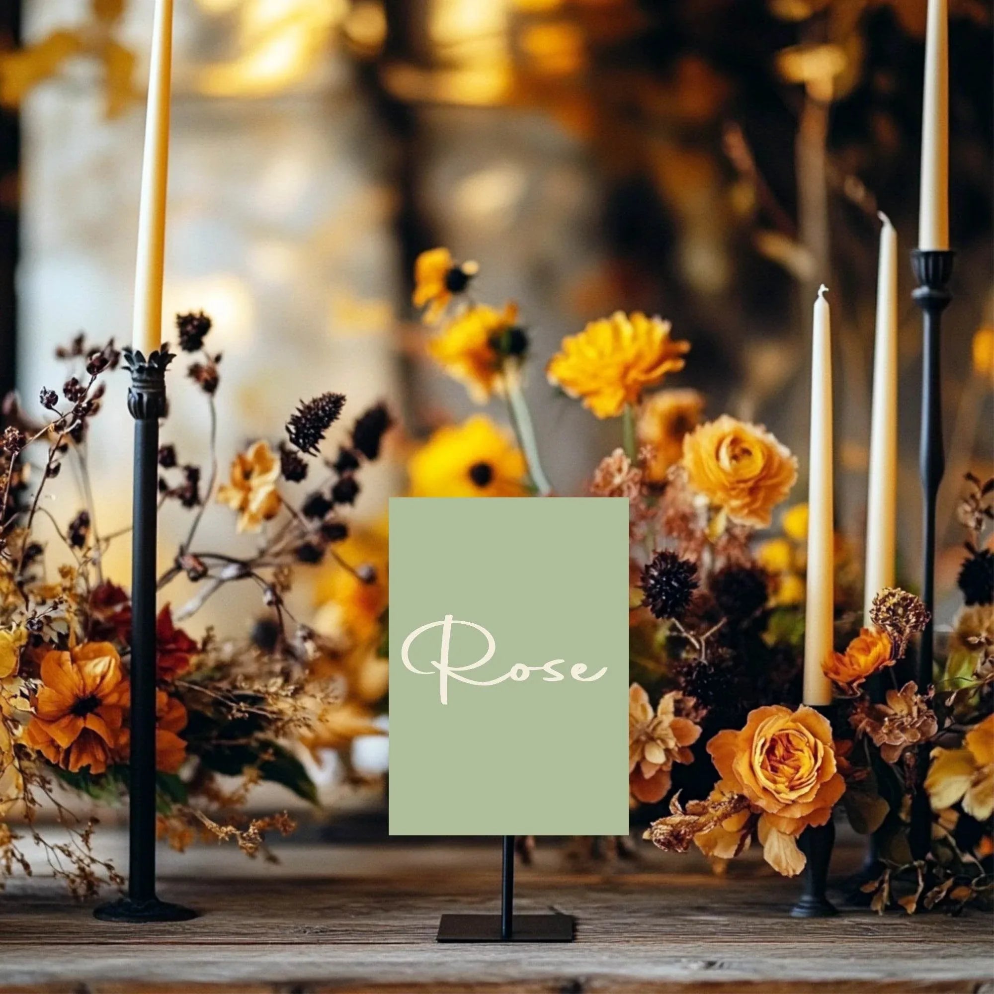 Willow Pack of Table Names Wedding Party Signs | A5 - Larosier Prints