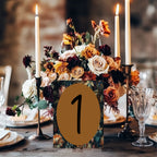 Moody Floral Wedding Individual Table Plan Party Sign