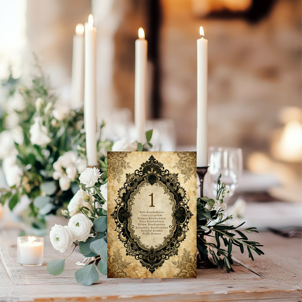 Lace Oval Wedding Individual Table Plan Party Sign