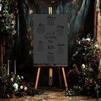 The Lovers Tarot Wedding Seating Plan | Charcoal