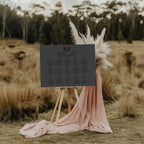 The Lovers Tarot Wedding Seating Plan | Beige