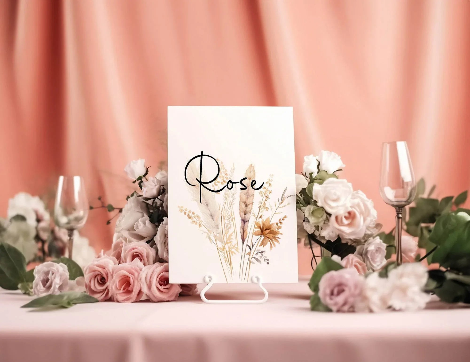 Boho Pack of Table Names Wedding Party Signs - Larosier Prints