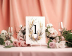 Boho Pack of Table Number Wedding Party Signs - Larosier Prints