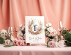 Boho Pack of Personalised Table Number Wedding Party Signs - Larosier Prints