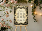 Black Lace Wedding Cards & Gifts Sign