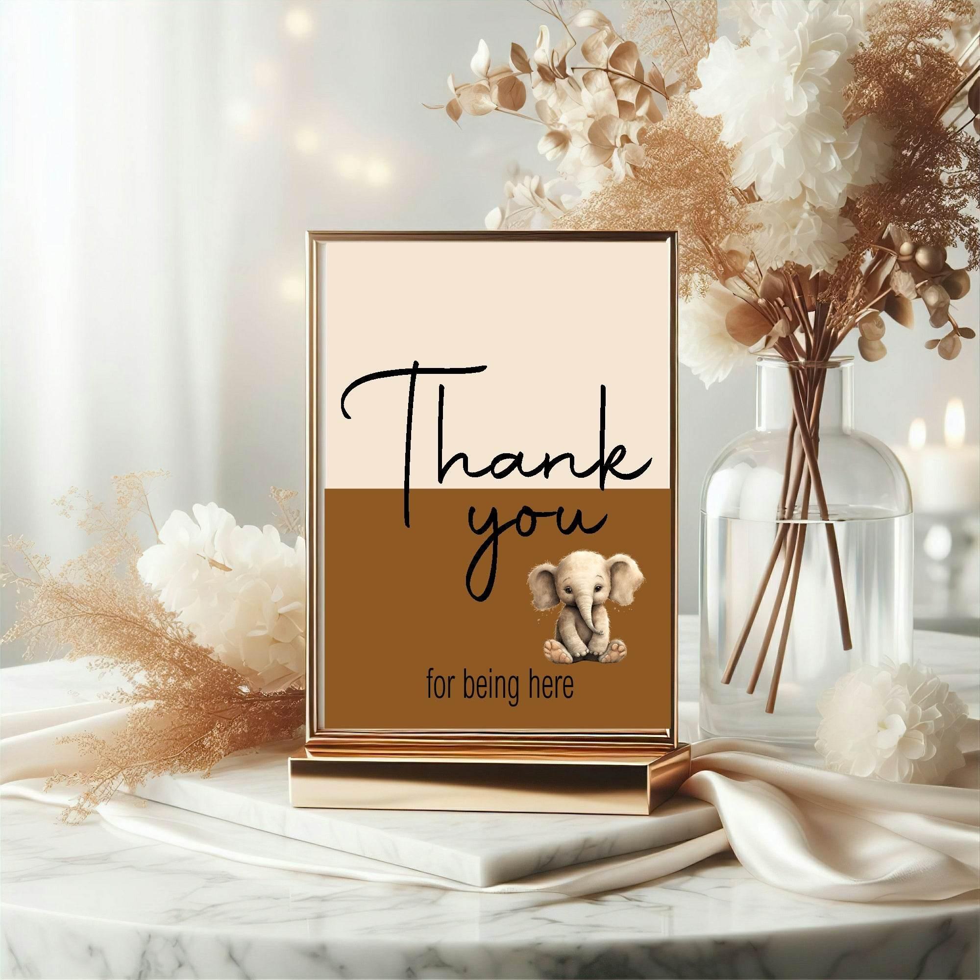 Vintage Thanks You Baby Shower Party Sign - Larosier Prints