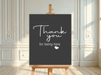 Minimalist Noir Thank You Baby Shower Party Sign - Larosier Prints
