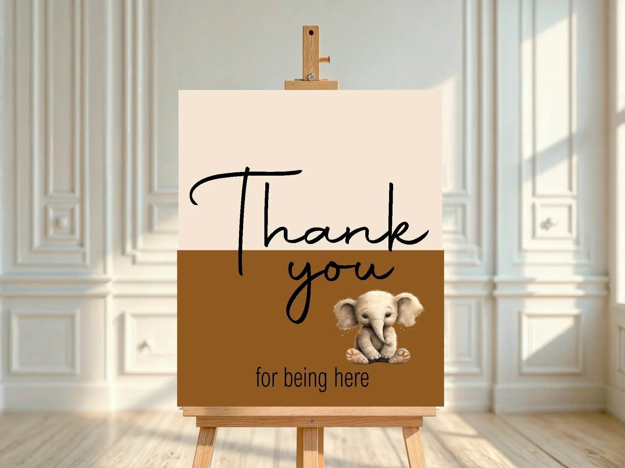Vintage Thanks You Baby Shower Party Sign - Larosier Prints