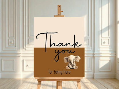 Vintage Thanks You Baby Shower Party Sign