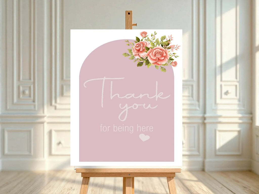 Baby In Bloom Cards & Gifts Baby Shower Party Sign - Larosier Prints