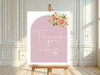 Baby In Bloom Thank You Baby Shower Party Sign - Larosier Prints