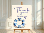 Nautical Thank You Baby Shower Party Sign - Larosier Prints