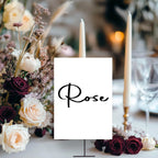 Minimalist Pack of Table Names Wedding Party Signs | A5 - Larosier Prints