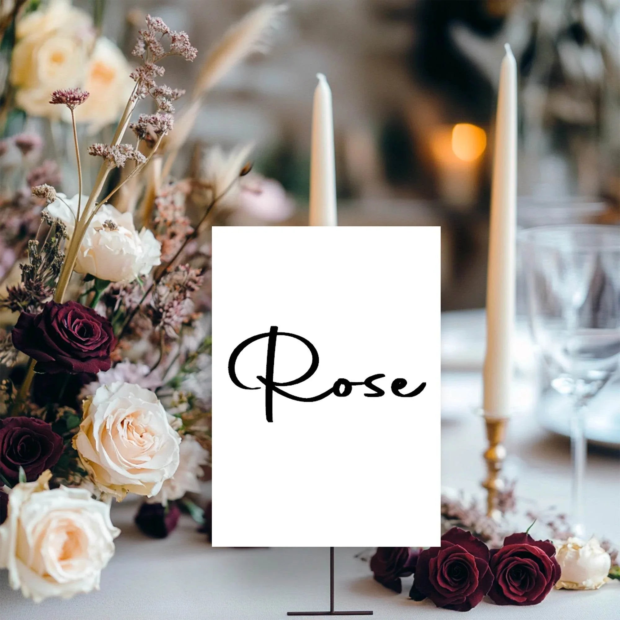 Minimalist Pack of Table Names Wedding Party Signs | A5 - Larosier Prints