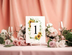 Sunflower Table Plan Wedding Party Sign - Larosier Prints