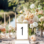 Minimalist Pack of Table Number Wedding Party Signs | A5 - Larosier Prints
