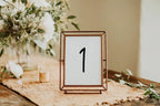 Minimalist Pack of Table Number Wedding Party Signs | A5 - Larosier Prints