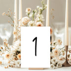 Minimalist Pack of Table Number Wedding Party Signs | A5 - Larosier Prints
