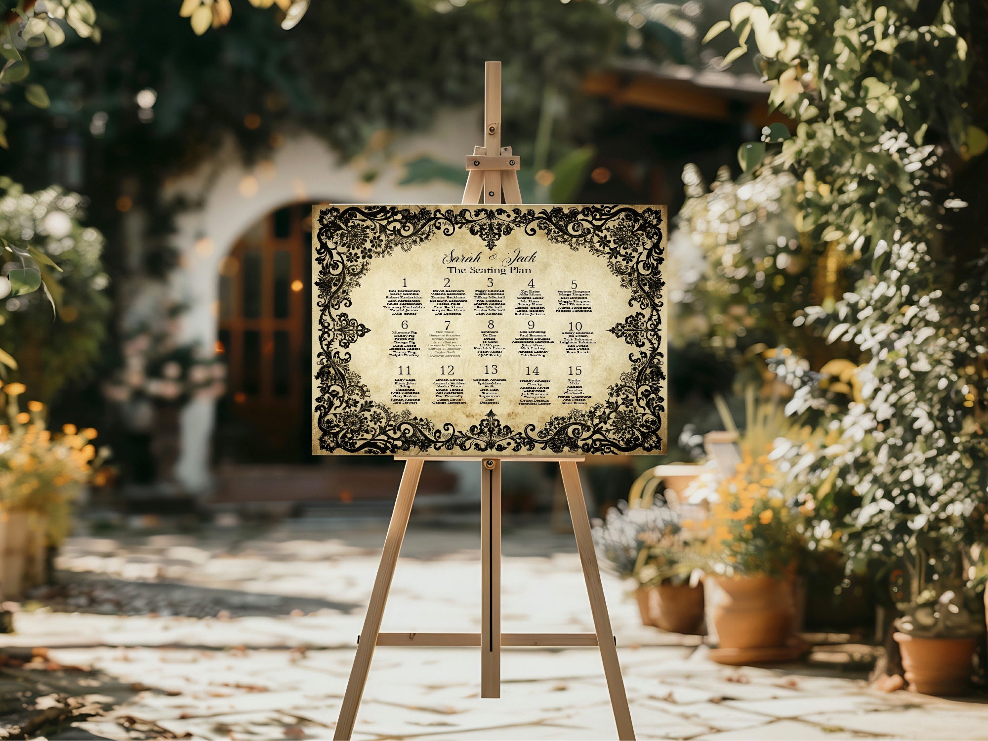 Black Lace Essentials Wedding Signage Bundle
