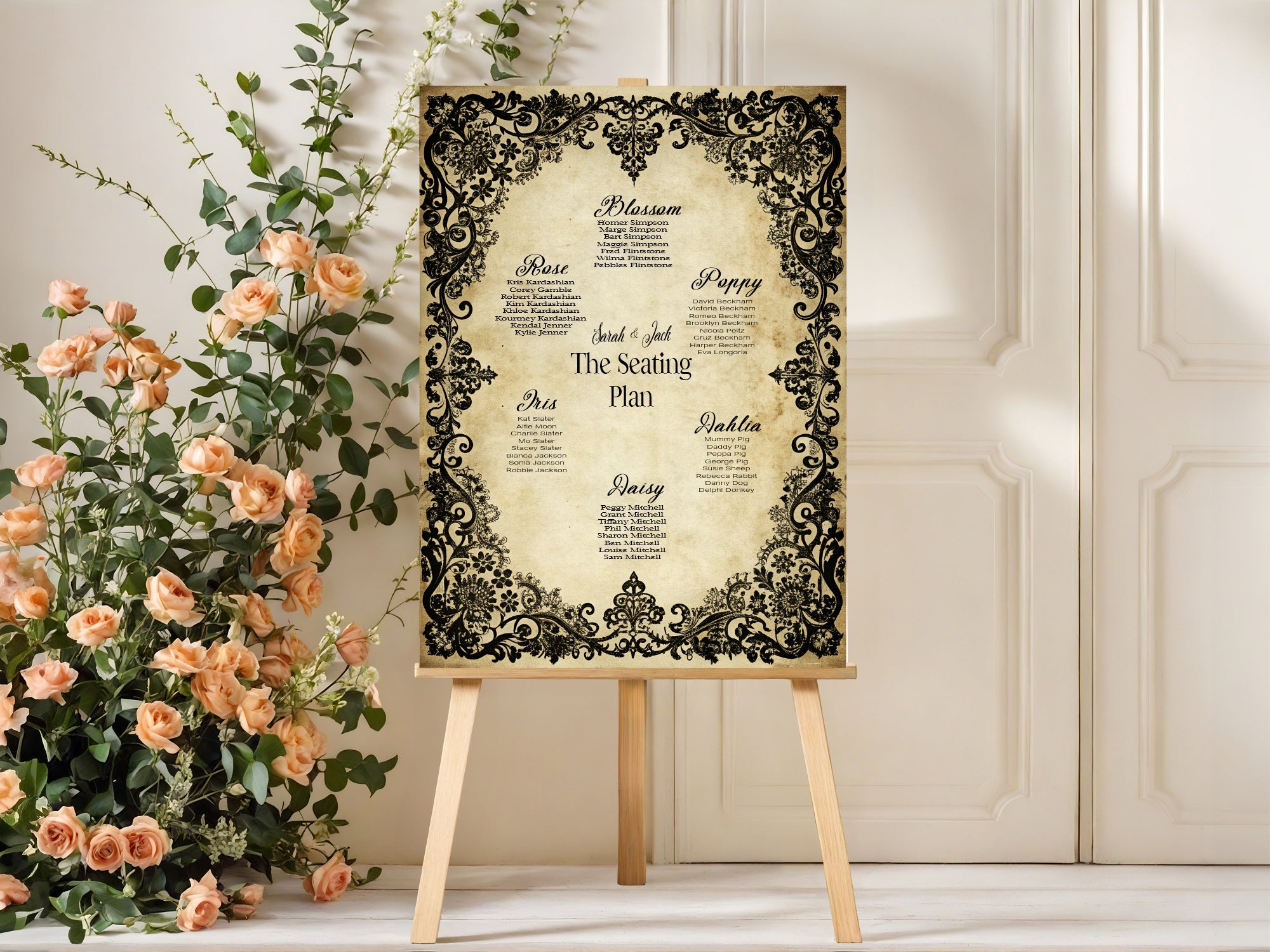 Black Lace Essentials Wedding Signage Bundle
