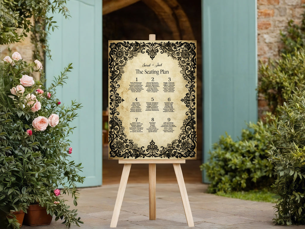 Black Lace Essentials Wedding Signage Bundle