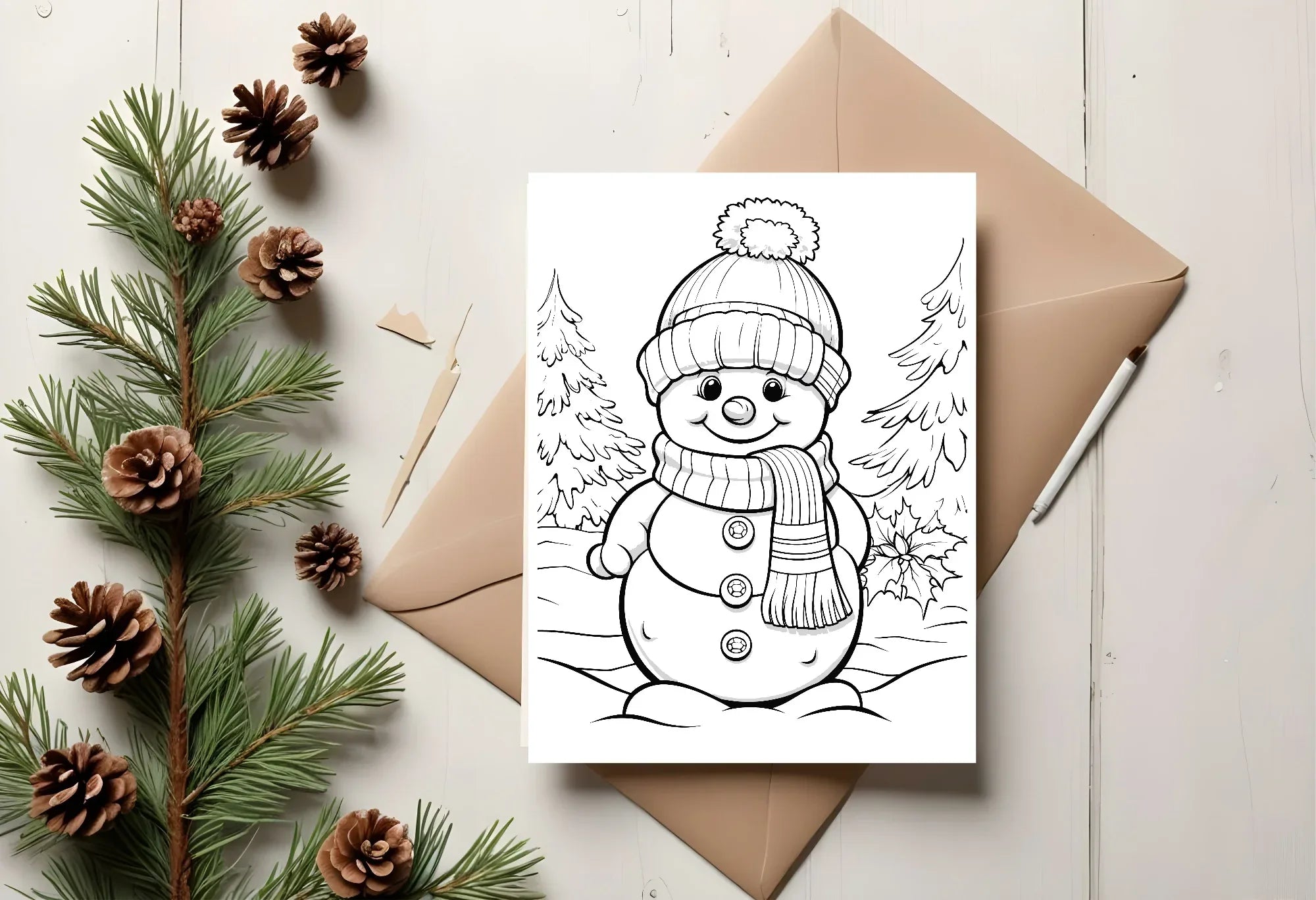 Christmas Snowman Letter to Santa Kit inc Personalised Forever Print - Larosier Prints