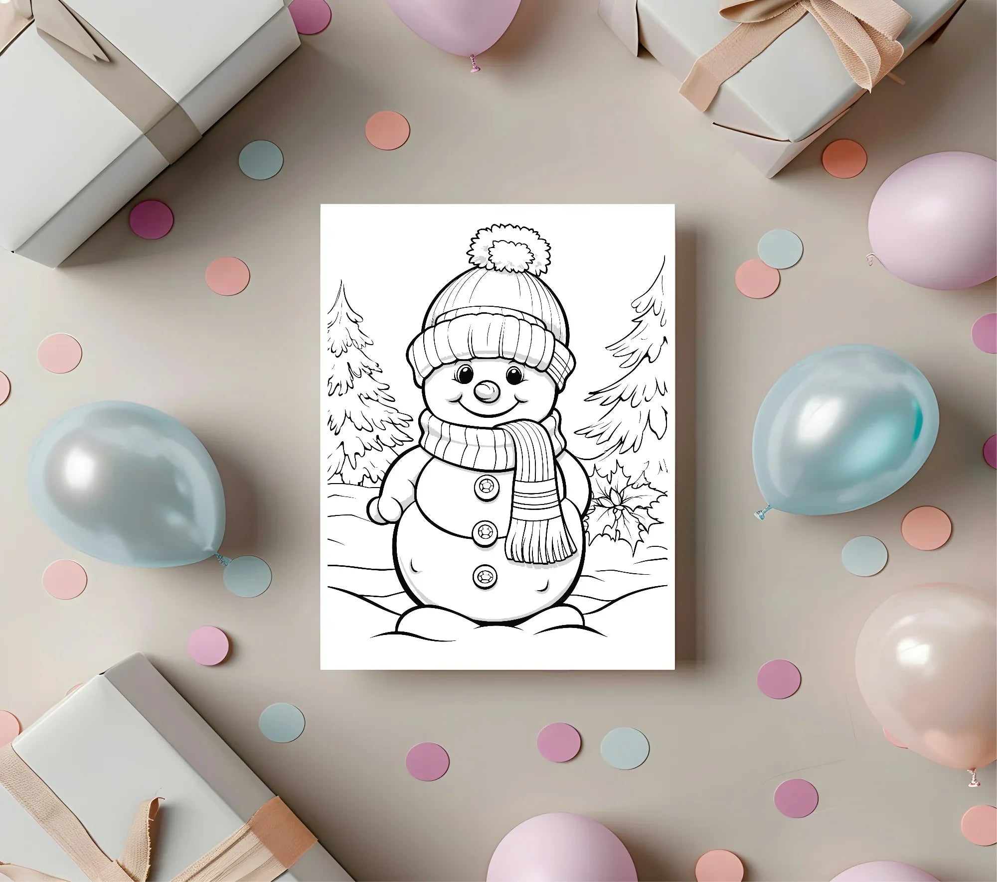 Christmas Snowman Letter to Santa Kit inc Personalised Forever Print - Larosier Prints