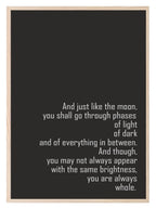 And Just Like The Moon Print | Inspirational Wall Art - Larosier Prints