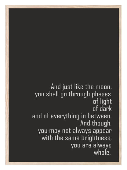 And Just Like The Moon Print | Inspirational Wall Art