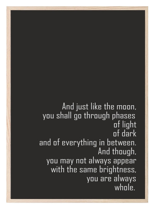 And Just Like The Moon Print | Inspirational Wall Art - Larosier Prints