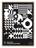 Set Of 4 Bauhaus Inspired Geo Prints | Modern Monochrome Wall Art - Larosier Prints
