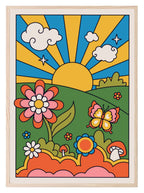 70's Inspired Sunshine Print | Bright Wall Art - Larosier Prints