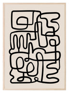 Abstract Maze Print | Monochrome Minimalist Wall Art - Larosier Prints