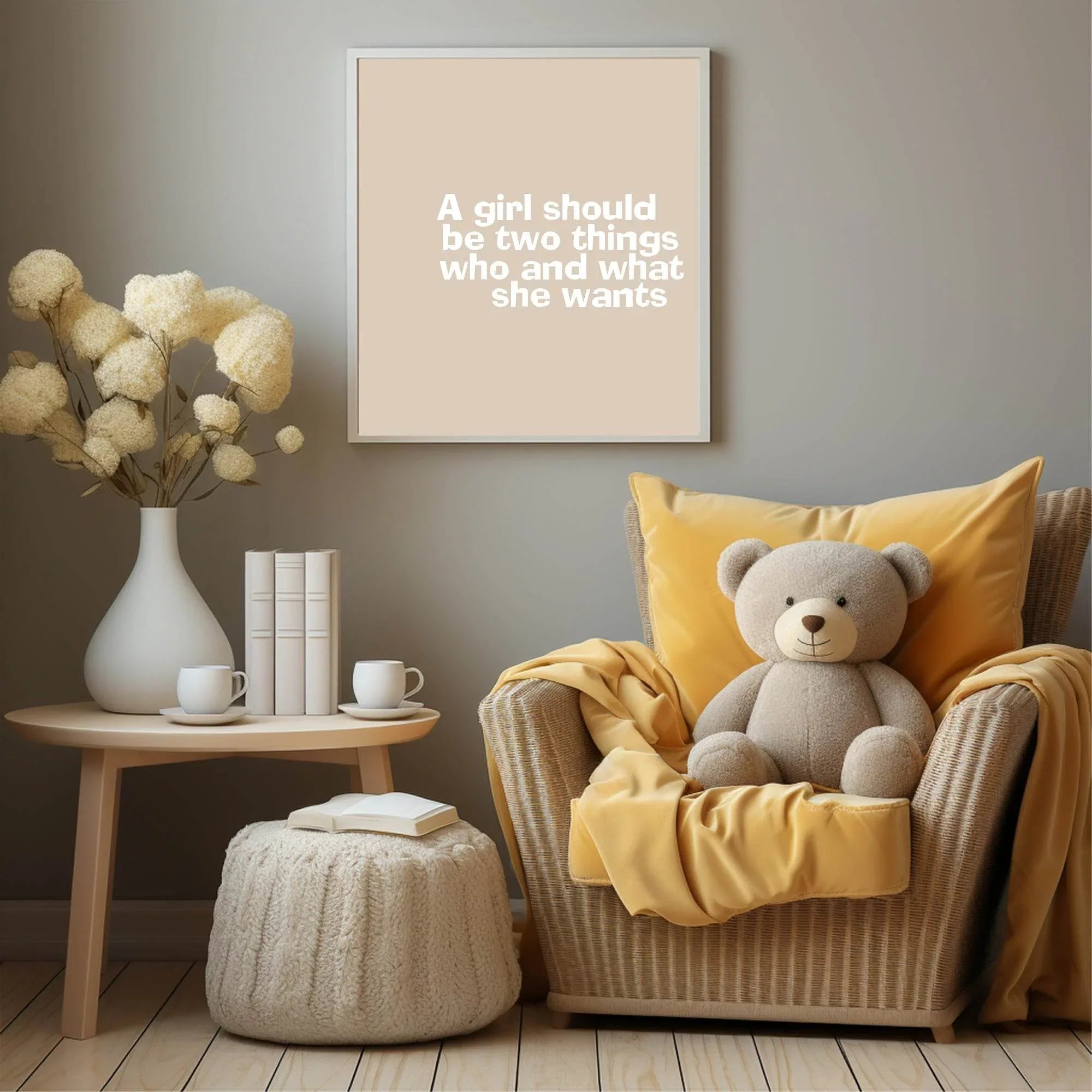 A Girl Should Be Two Things Who And What She Wants Print | Motivational Wall Art - Larosier Prints
