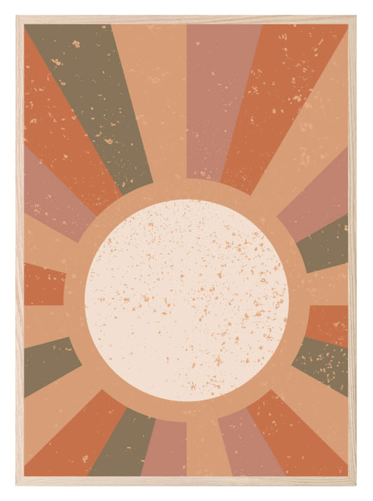 Autumnal Sun Beams Print | Abstract Wall Art