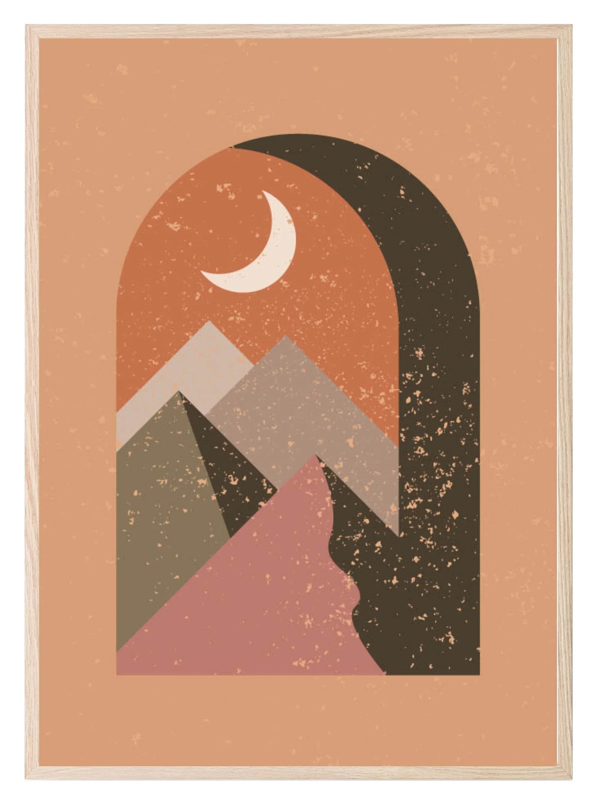 Landscape Moon Print | Abstract Wall Art - Larosier Prints