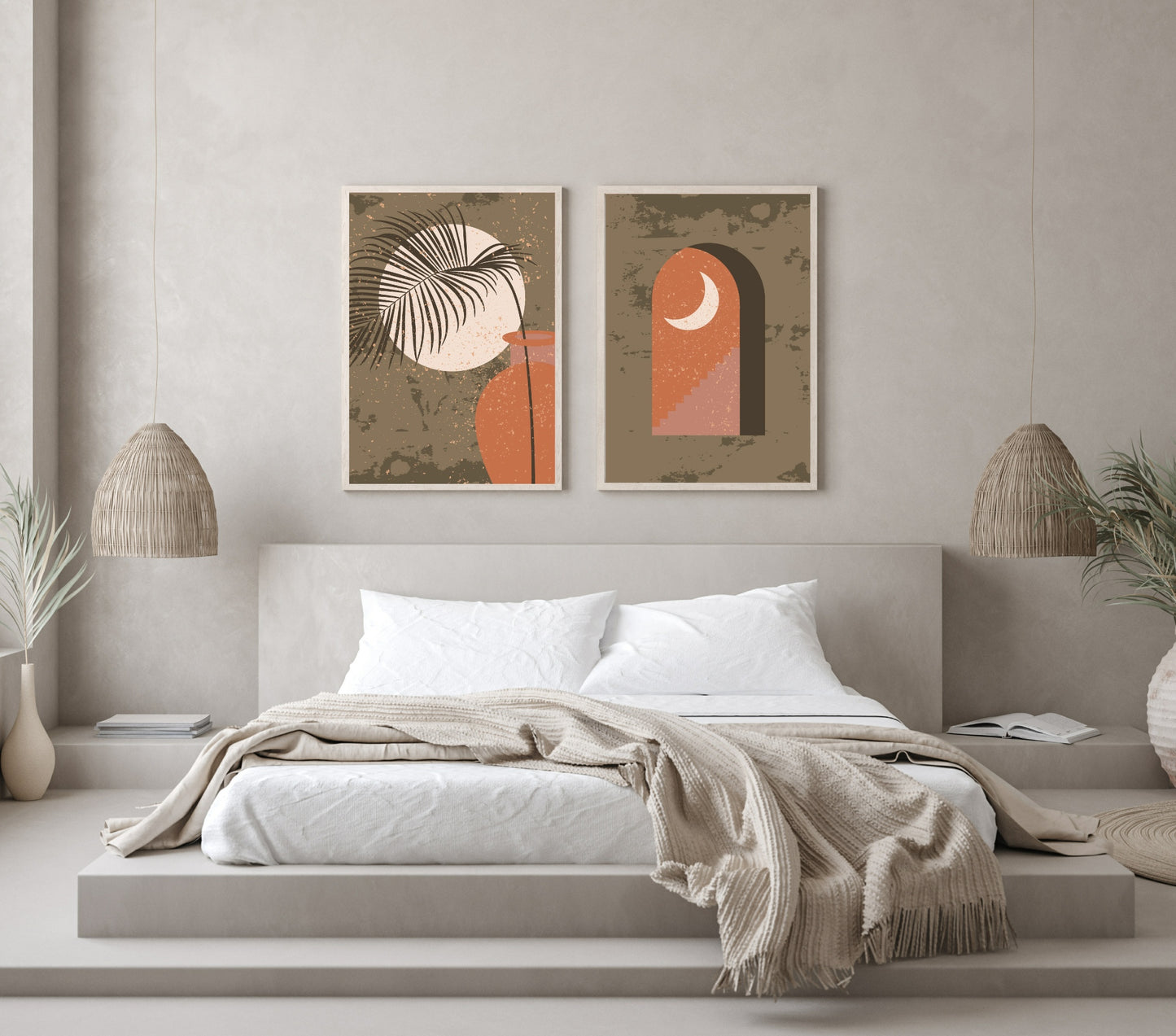 Landscape Moon Print | Abstract Wall Art