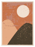 Autumnal Moon Landscape Print | Abstract Wall Art - Larosier Prints