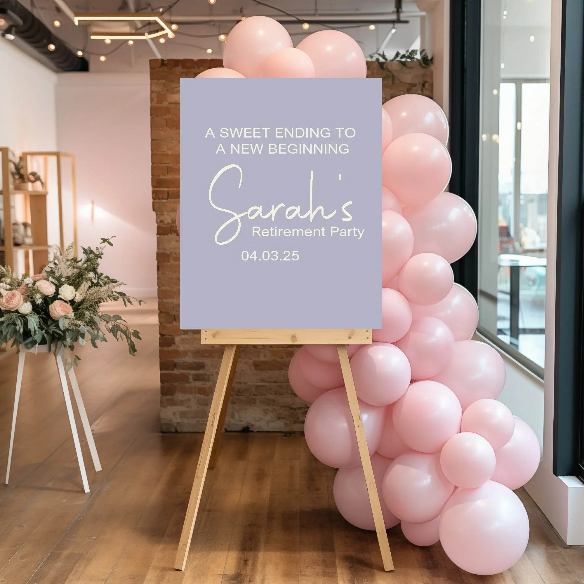 A Sweet Ending To A New Beginning Retirement Party Sign - Larosier Prints