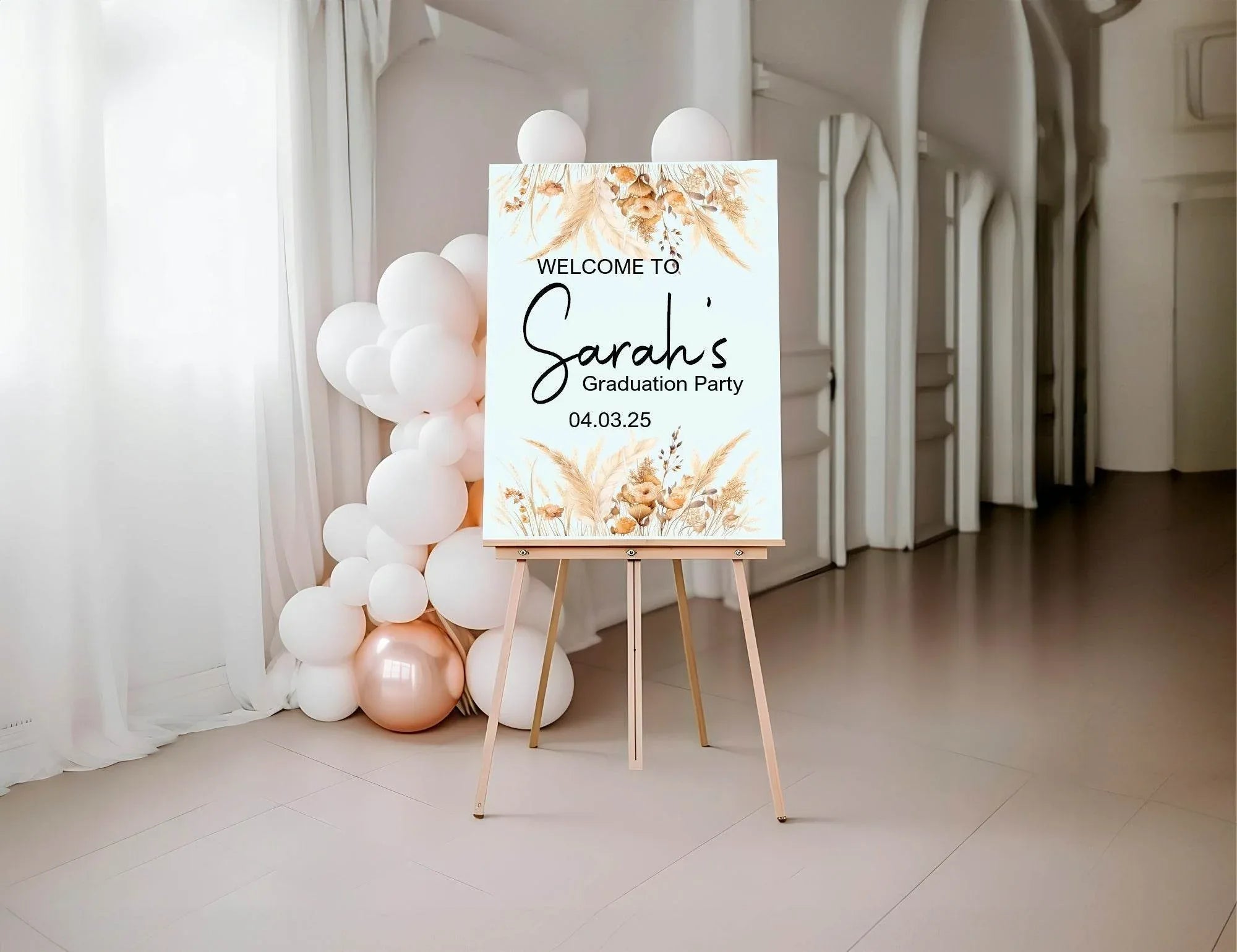 Boho Graduation Party Sign - Larosier Prints